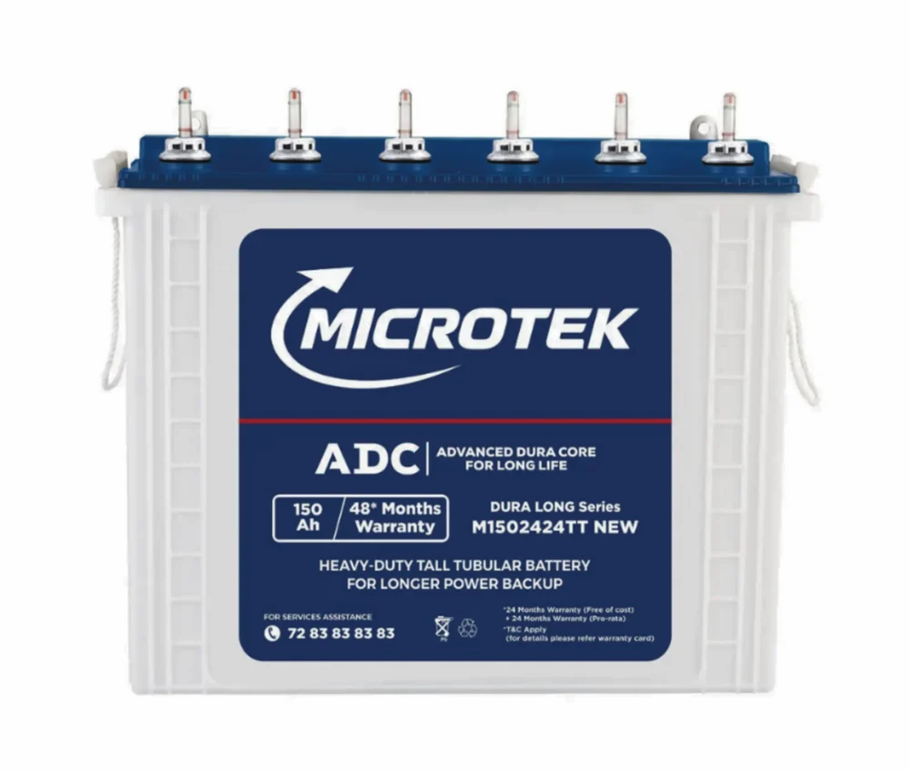 microtek-lithium-m1402424tt-new Microtek M 1402424TT 140Ah Tall Tubular Inverter Battery - Image 1